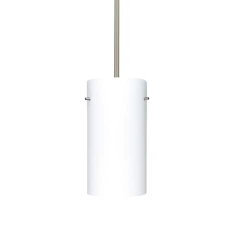 Besa Lighting Stilo 12 Stem Pendant, Opal Matte, Satin Nickel Finish, 1x11W LED 1TT-412007-LED-SN